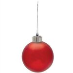 Light-Up Shatter Resistant Ornament - Frosted Red