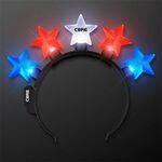 Buy Custom Printed Light Up Stars Headband Red, White & Blue