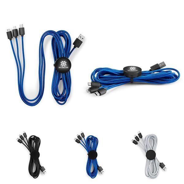 Main Product Image for Promotional Light-Up-Your-Logo 10 Foot 2-In-1 Cable