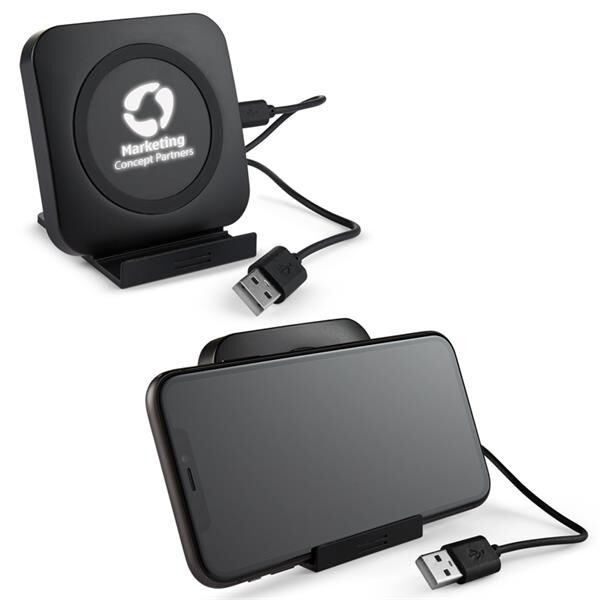 Main Product Image for Advertising Light-Up-Your-Logo Wireless Charging Pad & Phone Sta