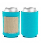 Little Buddy with Burlap-Neoprene Pocket - Aqua