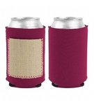 Little Buddy with Burlap-Neoprene Pocket - Maroon