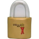 Lock Shape Squeezies® Stress Reliever - Gold-silver