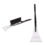 Long Handle Ice Scraper Snow Brush - Black