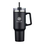 Lucas 40 oz. Double Wall, Stainless Steel Travel Mug - Black