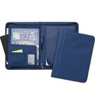 Madison Zippered Padfolio - Navy Blue