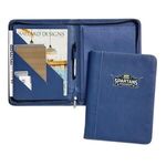 Madison Zippered Padfolio - Navy Blue