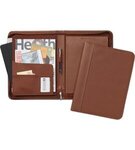 Madison Zippered Padfolio - Tan