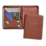 Madison Zippered Padfolio - Tan