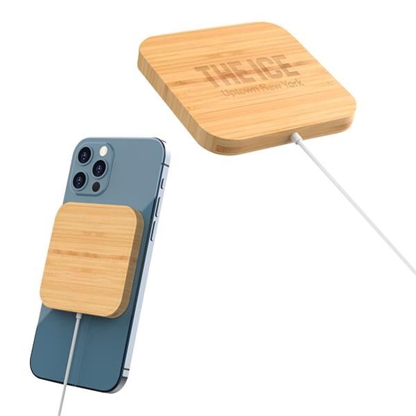 Main Product Image for Mag Max Bamboo Magnetic Wireless Charger