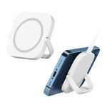 Mag Max Magnetic Wireless Charger With Stand - White With Gray