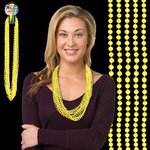 Mardi Gras Beads Necklace - Yellow