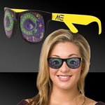 Mardi Gras Eyes Yellow Billboard Sunglasses -  