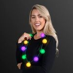 Mardi Gras Light Globes Party Necklace -  