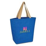 Marketplace Jute Tote Bag - Navy Blue