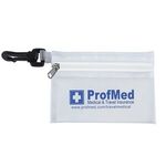 Mask & Sanitizing Protection Pack in Translucent Zipper Pouc - Frost White