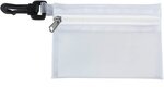 Mask & Sanitizing Protection Pack in Translucent Zipper Pouch - Frost White
