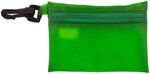 Mask & Sanitizing Protection Pack in Translucent Zipper Pouch - Trans Lime