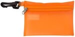 Mask & Sanitizing Protection Pack in Translucent Zipper Pouch - Trans Orange