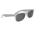 Matte Finish Malibu Sunglasses - Silver