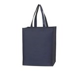 Matte Laminated Non-Woven Shopper Tote Bag - Navy Blue