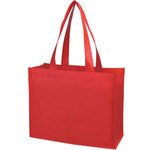 Matte Laminated Non-Woven Shopper Tote Bag - Red