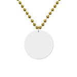 Medallion Beads - White - Gold
