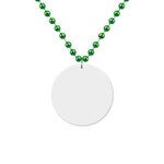 Medallion Beads - White - Green