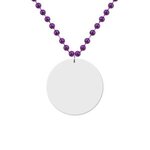 Medallion Beads - White - Purple