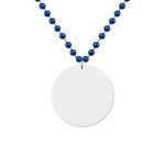 Medallion Beads - White - Royal Blue