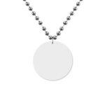 Medallion Beads - White - Silver