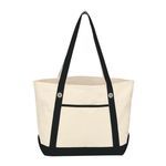 Medium Cotton Canvas Sailing Tote Bag -  