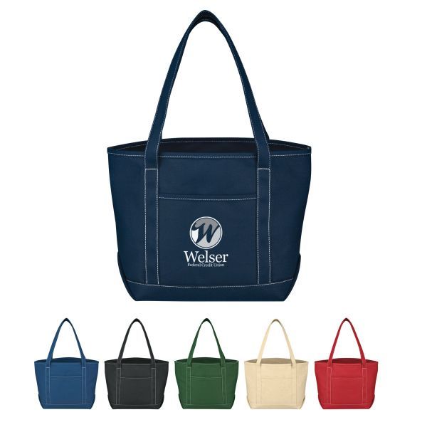 Main Product Image for Imprinted Medium Cotton Canvas Yacht Tote Bag