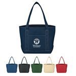 Medium Cotton Canvas Yacht Tote Bag -  