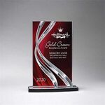 Medium Ribbon Award - Clear with Red