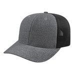 Melange Trucker Mesh Back Cap - Charcoal-black