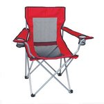 Mesh Folding Chair With Carrying Bag - Red