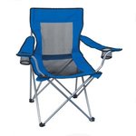 Mesh Folding Chair With Carrying Bag - Royal Blue