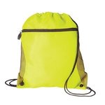Mesh Pocket Drawcord Sport Pack - Neon Yellow