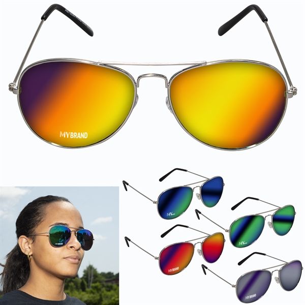 Main Product Image for Imprinted Metal Aviator Glasses