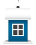 Metal Bird Feeder - Blue
