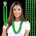 Buy Metallic Green Mardi Gras Beads