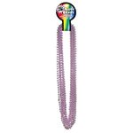 Metallic Light Lavender Mardi Gras Beads -  