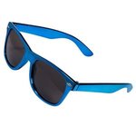 Metallic Mardi Gras Sunglasses - Metallic Blue