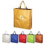 Metallic Non-Woven Shopper Tote Bag -  