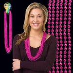 Buy Metallic Pink Mardi Gras Beads