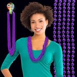 Metallic Purple Mardi Gras Beads -  