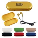 Buy Metallic Wired Earbuds With Clamshell Case