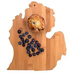 Michigan State Shaped Bamboo Serving and Cutting Board -  