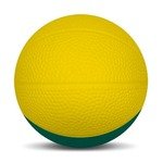 Micro Foam Basketballs Nerf - 2.5" - Yellow/Forest Grn